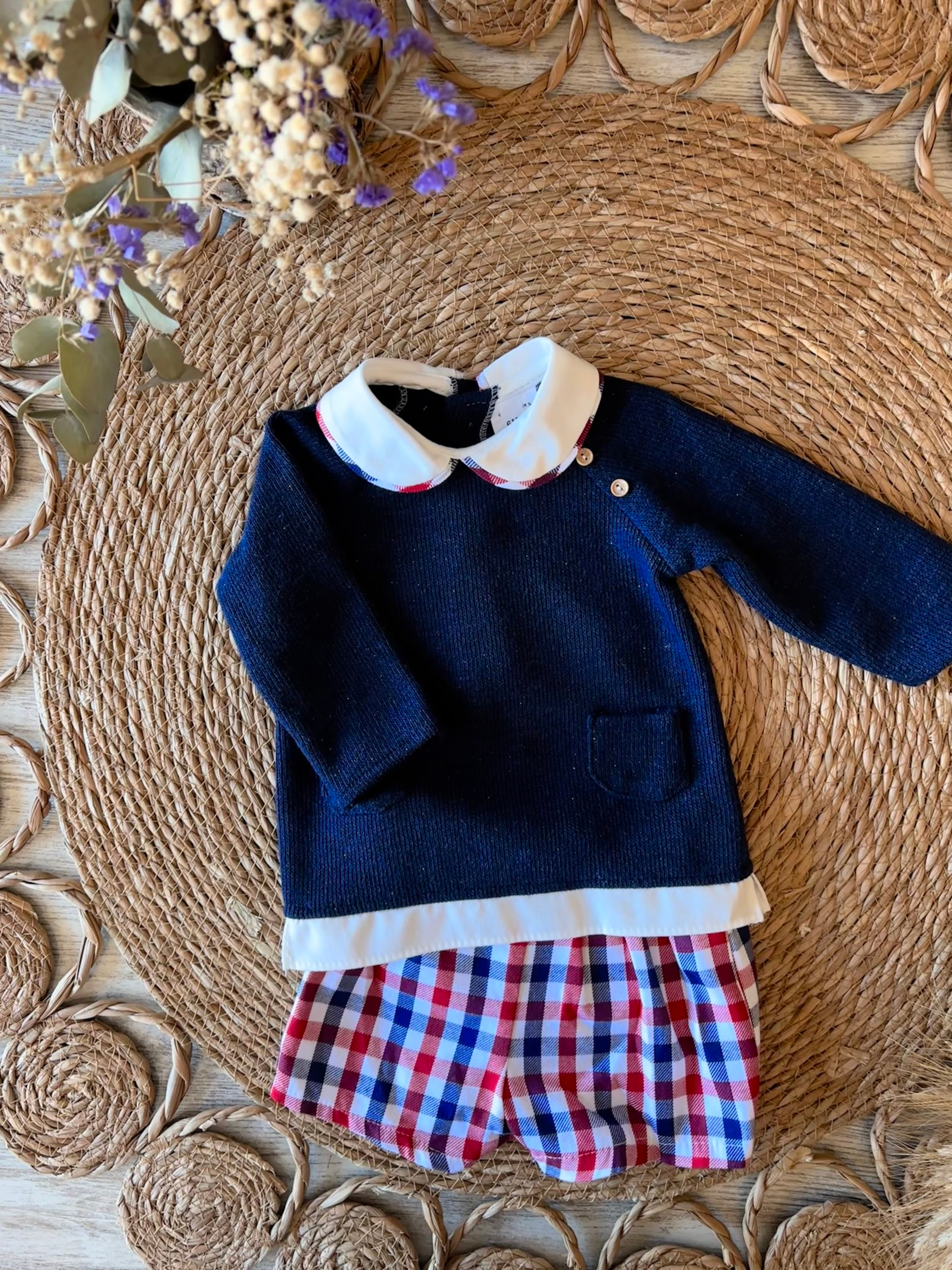 CONJUNTO PANTALÓN Y JERSEY MARINO