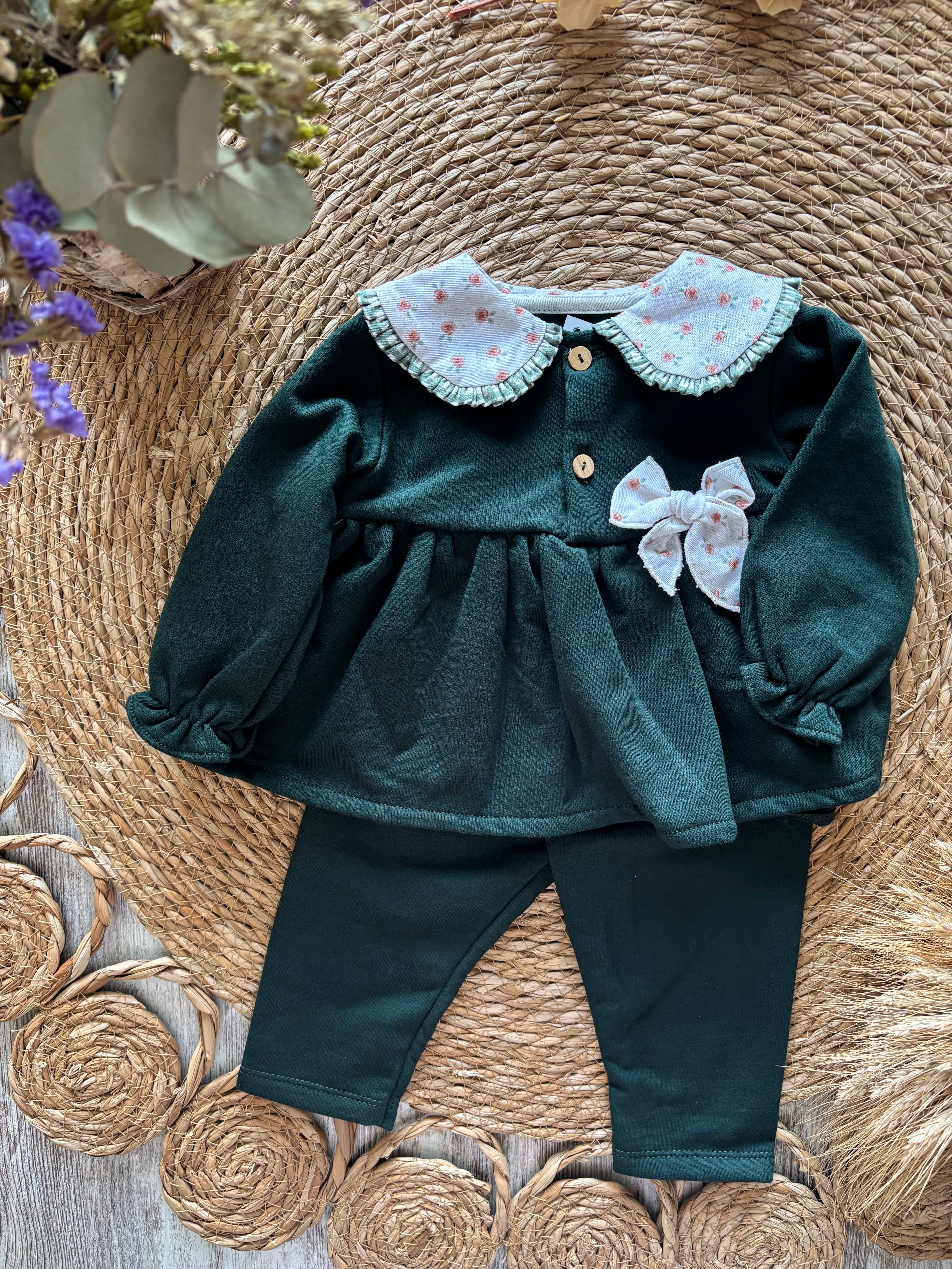 CHANDAL CON FORRO POLAR VERDE BOTELLA