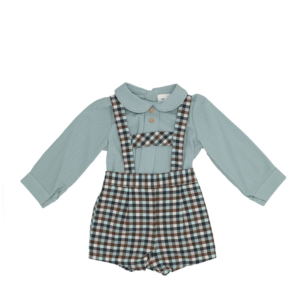 CONJUNTO PETO Y CAMISETA CUADROS