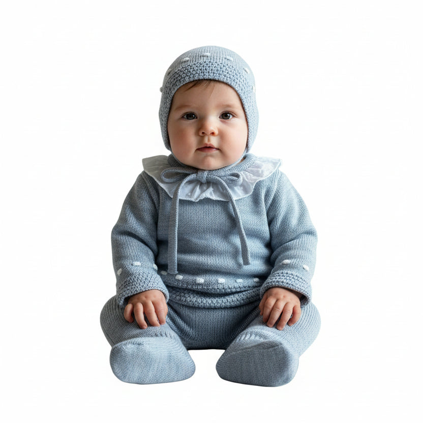 CONJUNTO 3 PIEZAS PRIMERA PUESTA GRIS