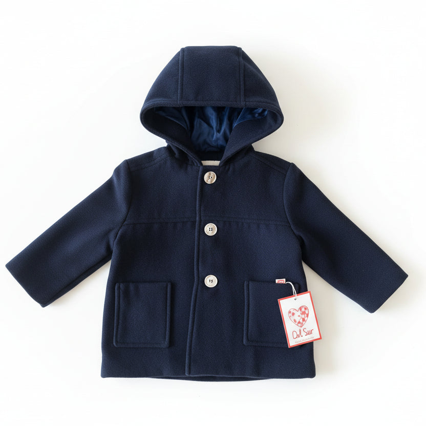 ABRIGO PAÑO AZUL MARINO