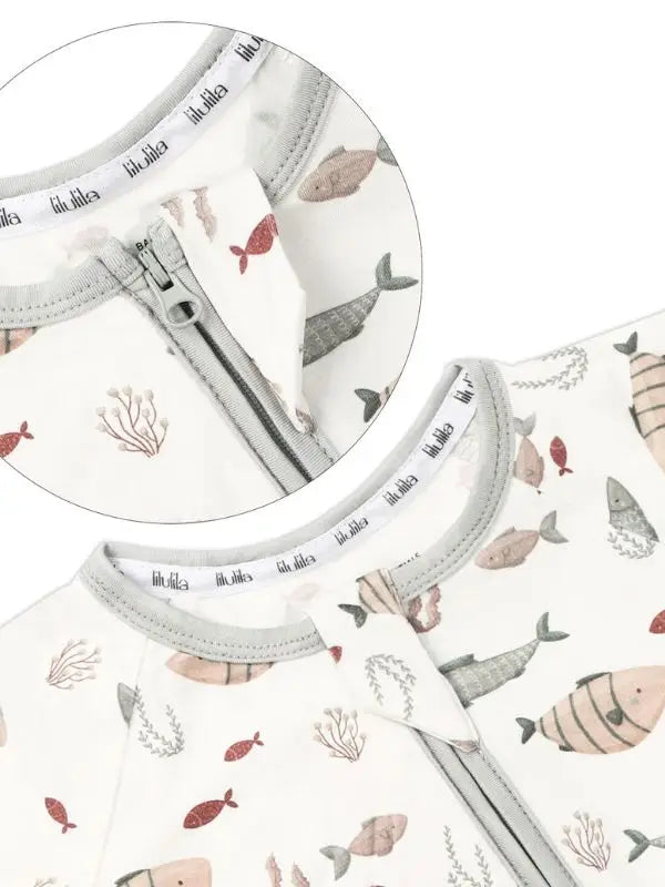 PIJAMA DE BAMBÚ CON PIES PECES