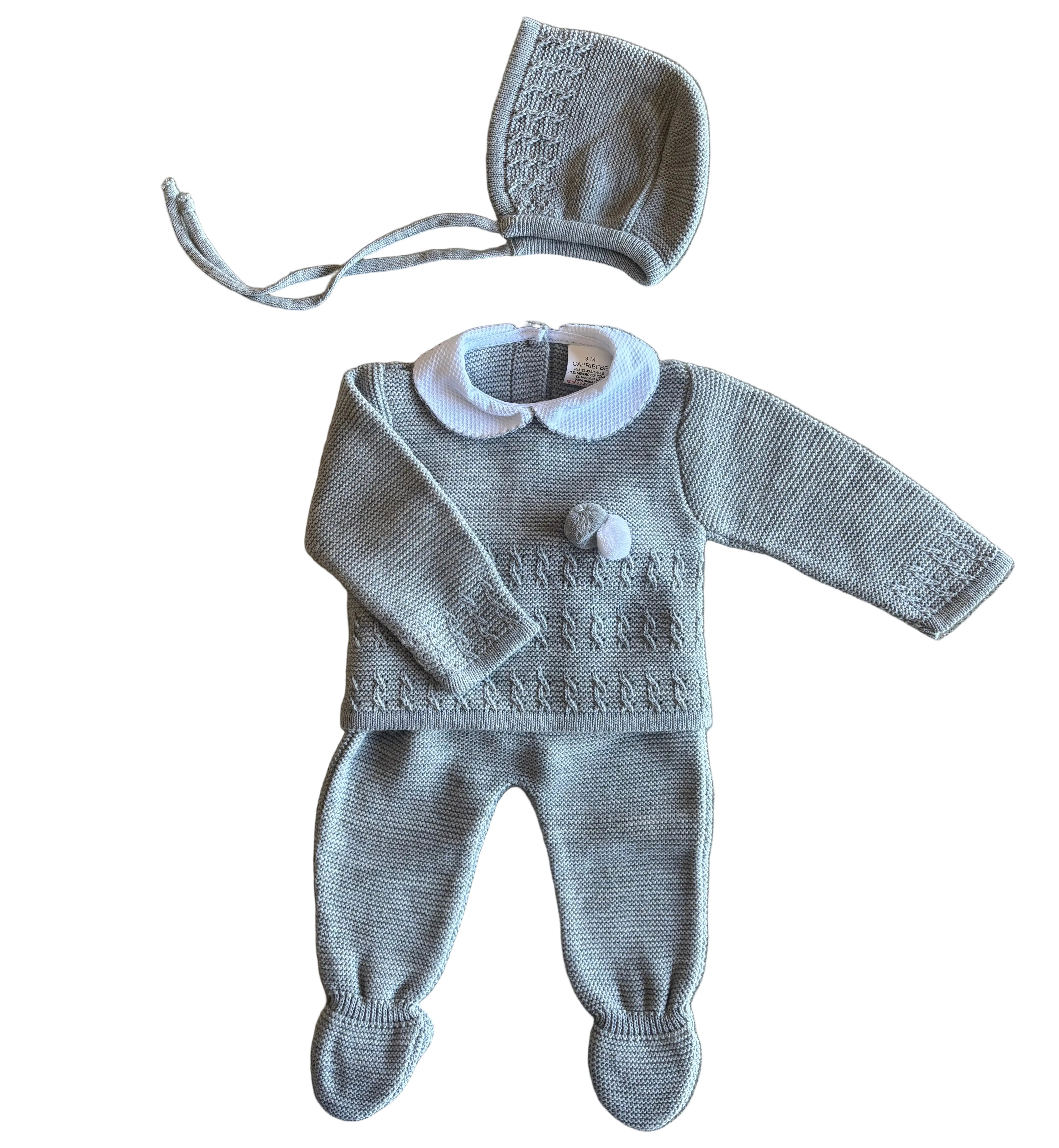 CONJUNTO PUNTO BEBE POMPON