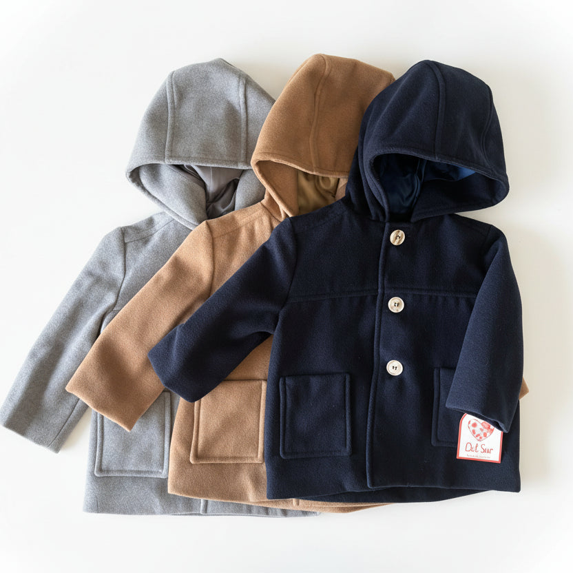 ABRIGO PAÑO AZUL MARINO