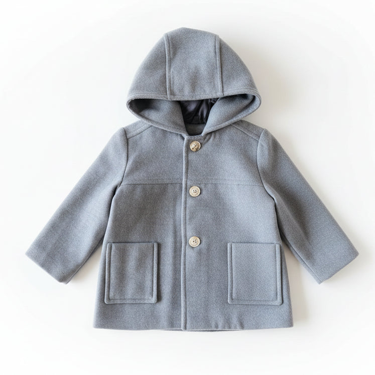 ABRIGO PAÑO GRIS
