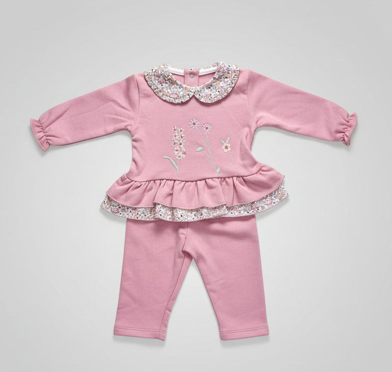 CONJUNTO DE SUDADERA Y PANTALÓN FLOR