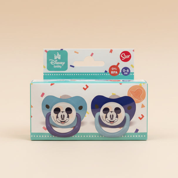 SET 2 CHUPETES ORTODÓNTICOS MICKEY