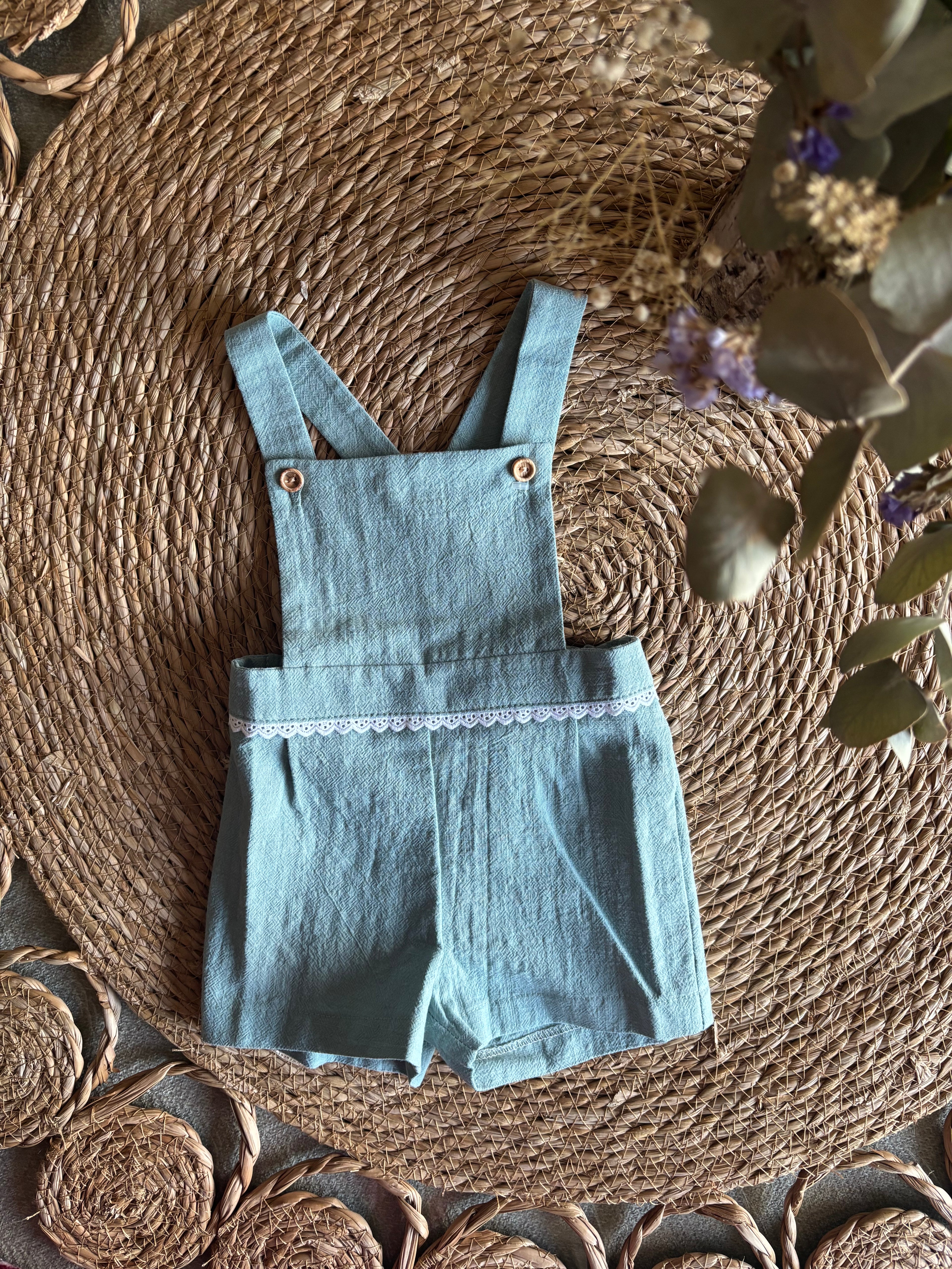 PANTALÓN PETO OLGA VERDE AGUA