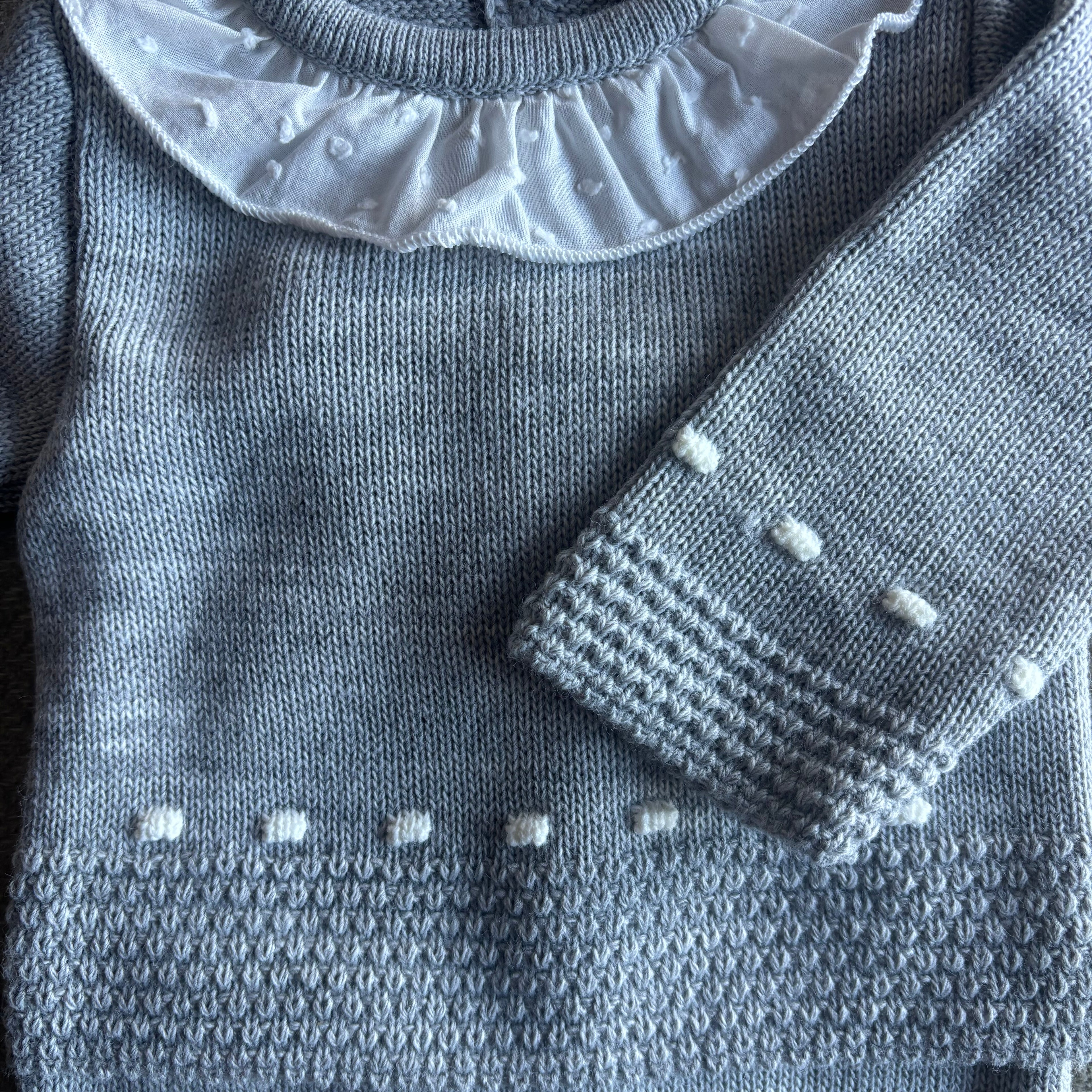 CONJUNTO 3 PIEZAS PRIMERA PUESTA GRIS