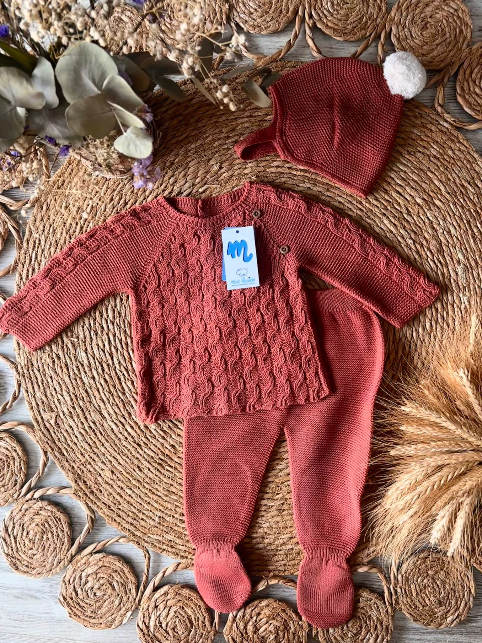 CONJUNTO 3 PIEZAS NUEZ